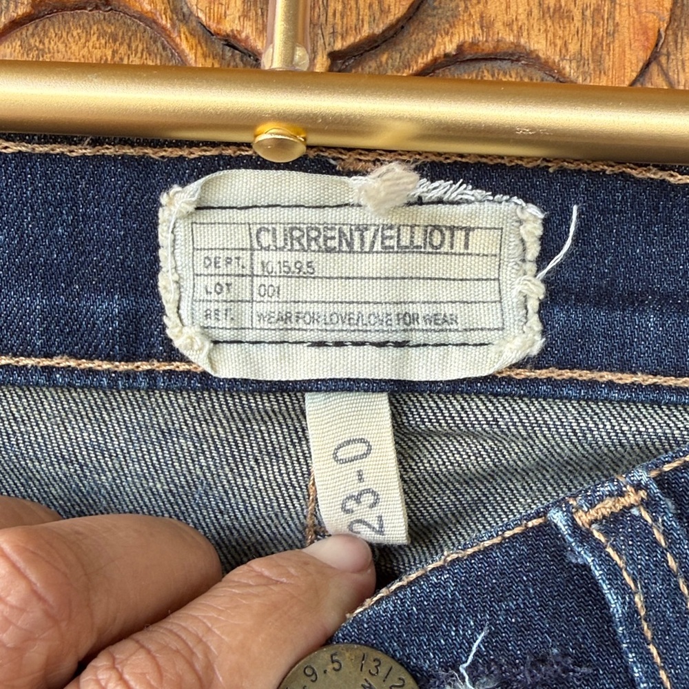 Bundle of 2x Current/Elliott Dark Wash + Black Denim Jeans Size 23 - Picture 4 of 13